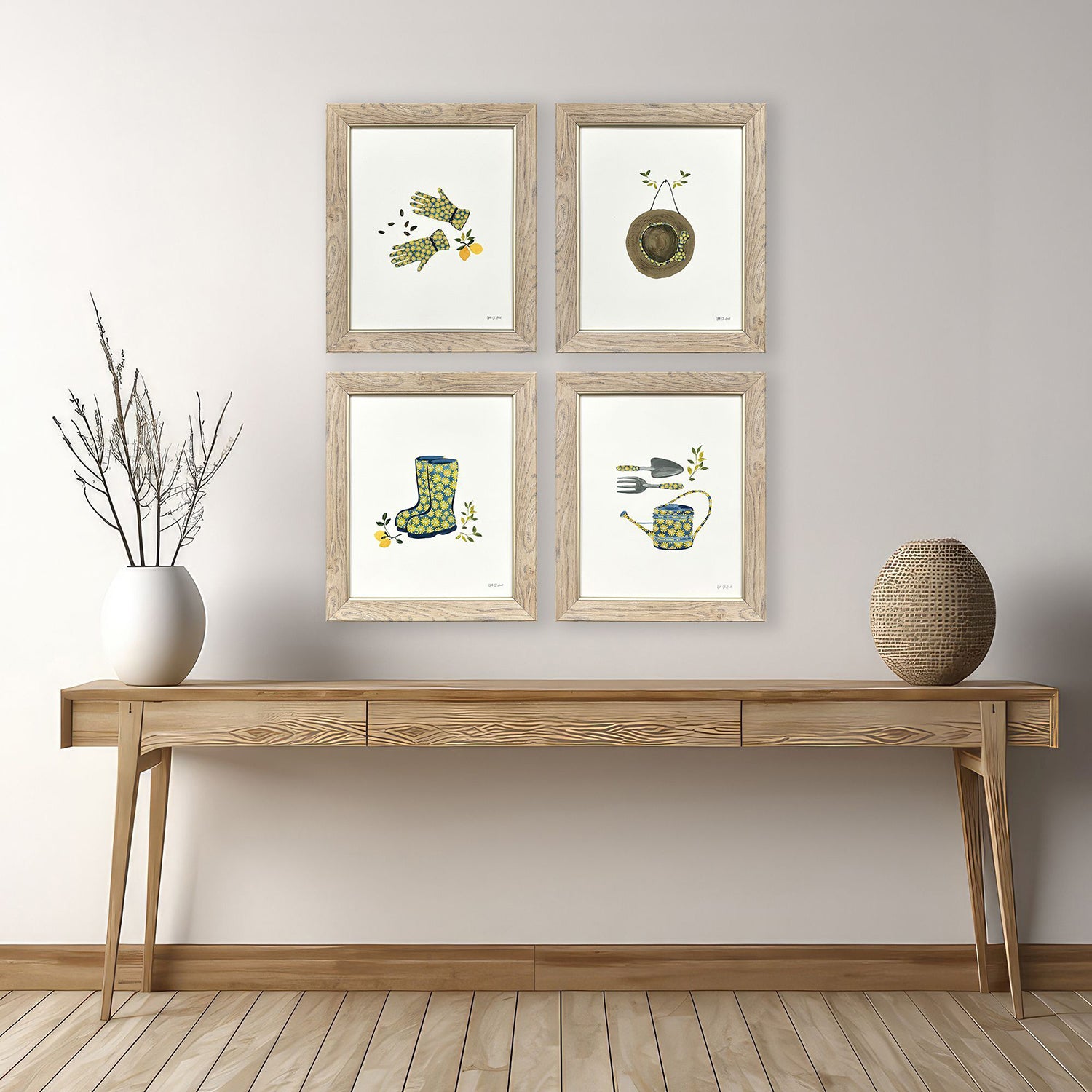 St Amant Summer Garden Framed Artwork Set of 2