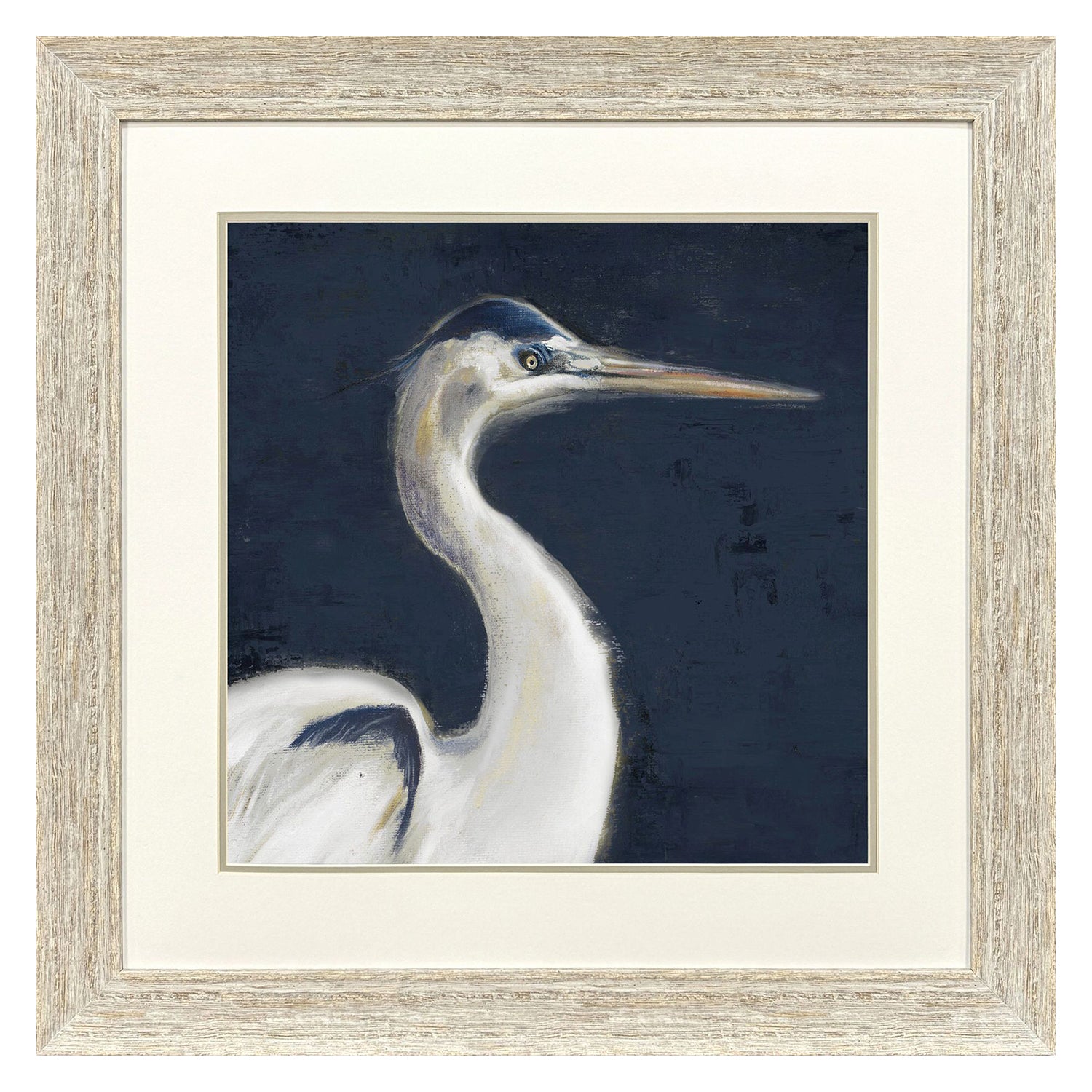 Pinto Blue Heron I Framed Artwork