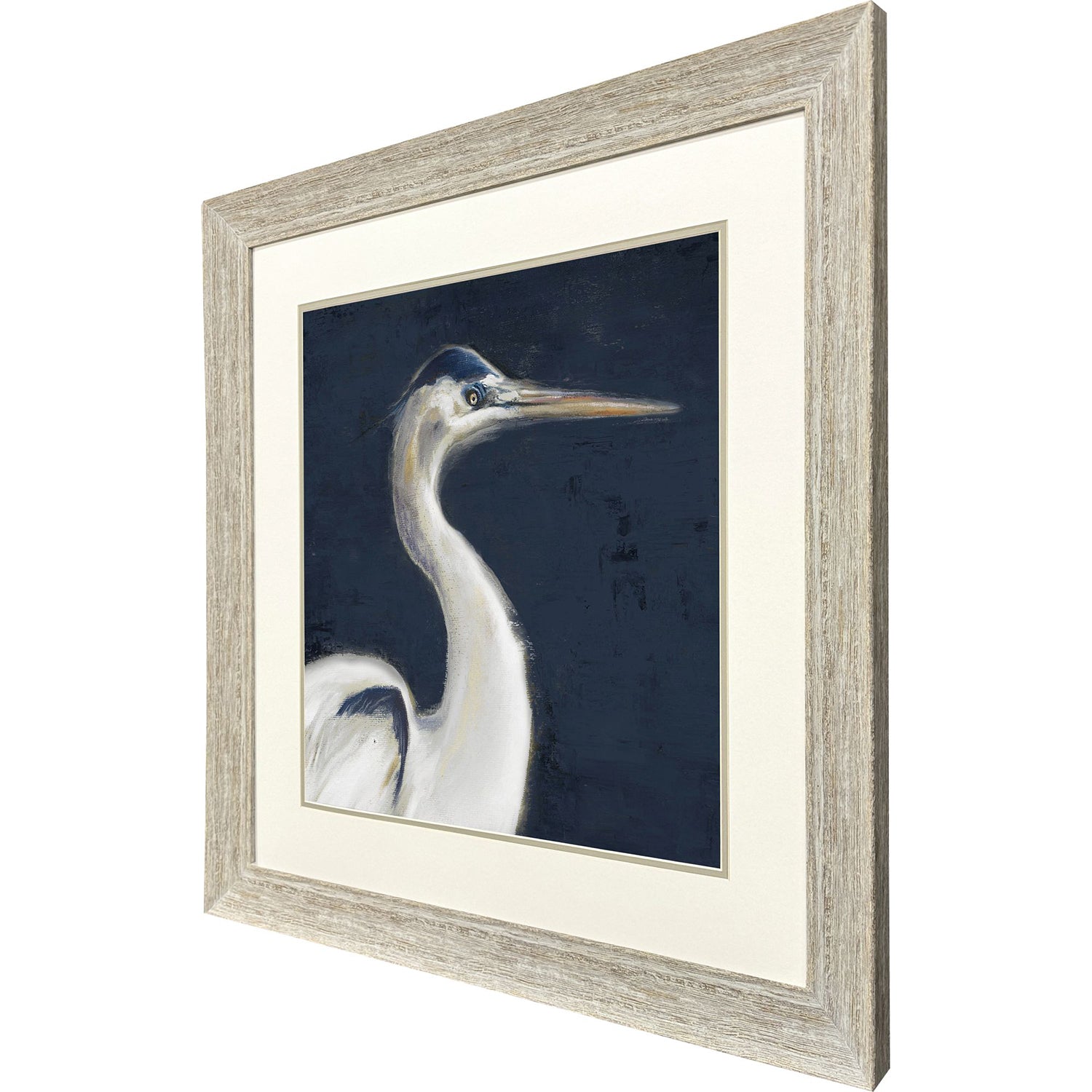 Pinto Blue Heron I Framed Artwork