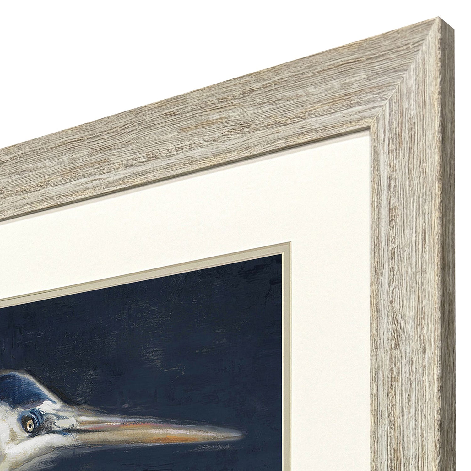 Pinto Blue Heron I Framed Artwork