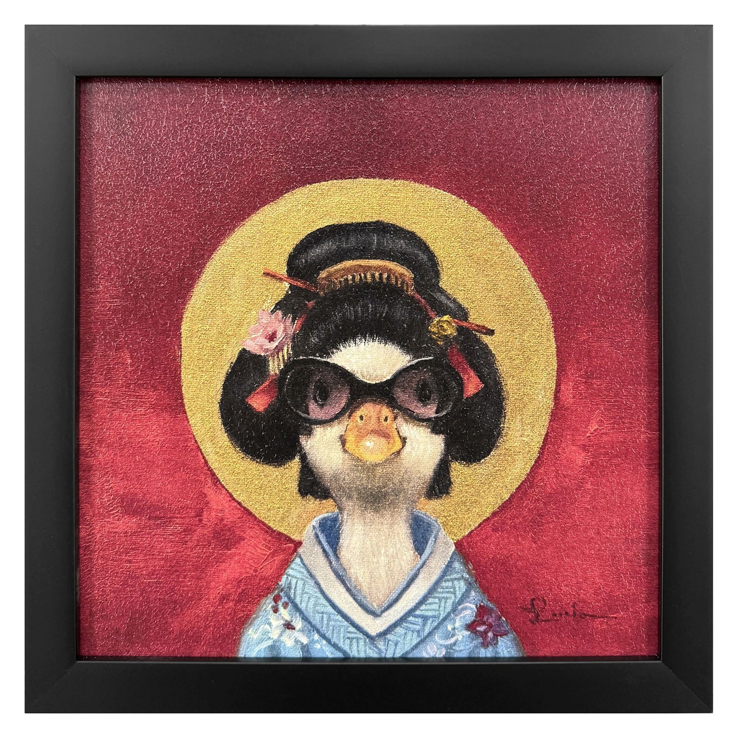 Heffernan Geisha Duck Framed Artwork