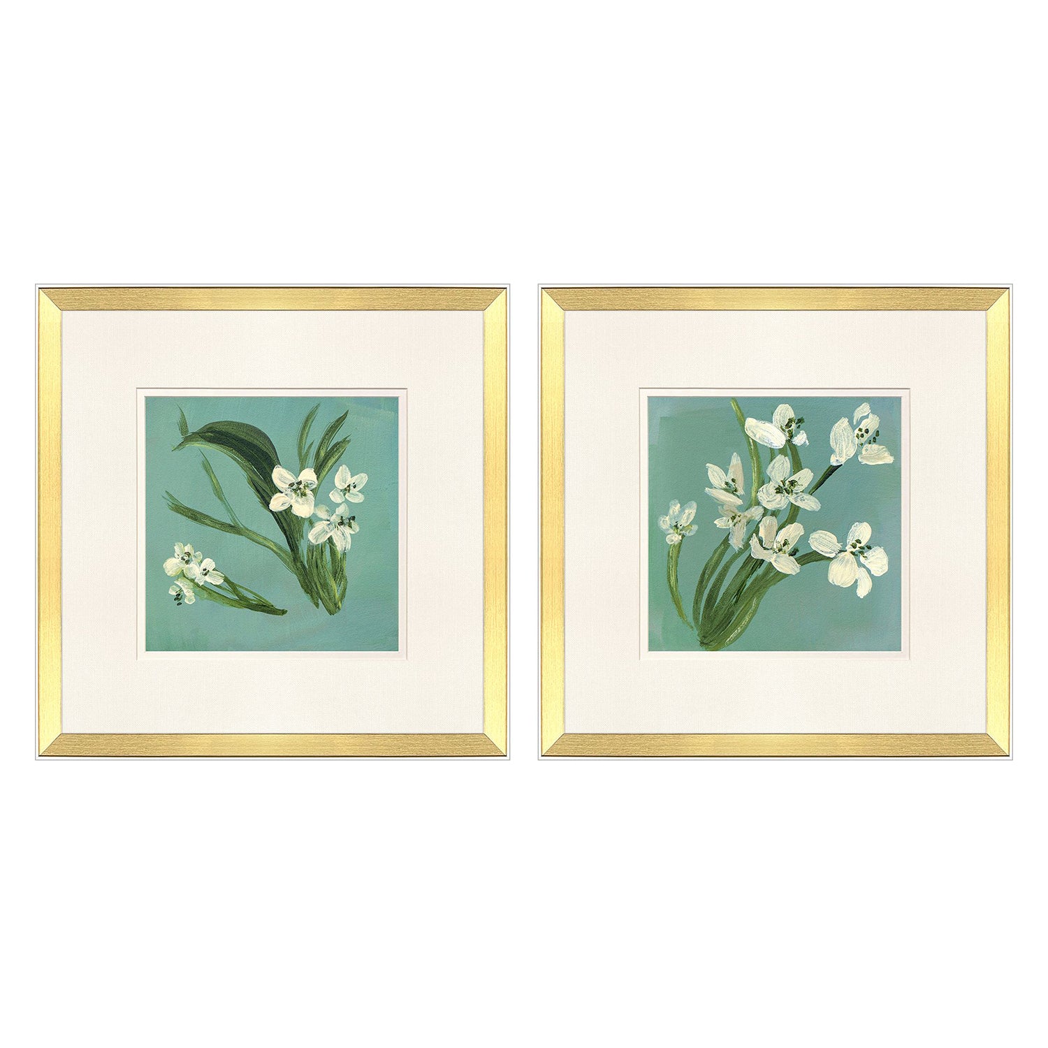 Sarah Lang White Tropicals Framed Art Set of 2