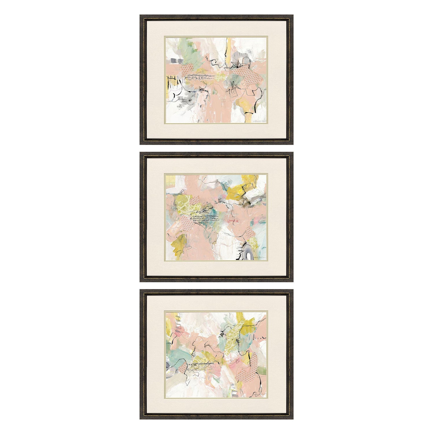 Jordan Glassco-Smith Pinks Framed Art Set of 3