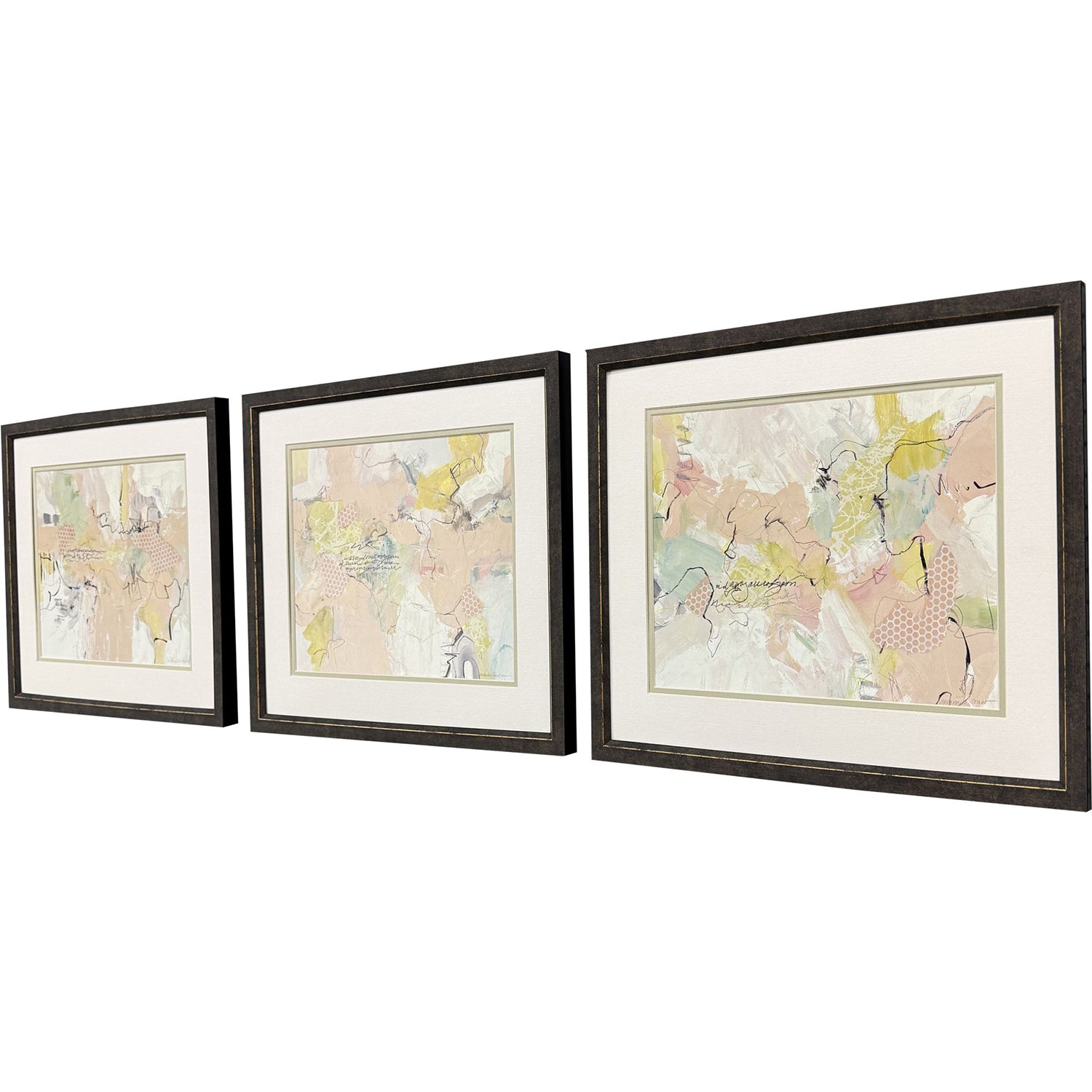 Jordan Glassco-Smith Pinks Framed Art Set of 3