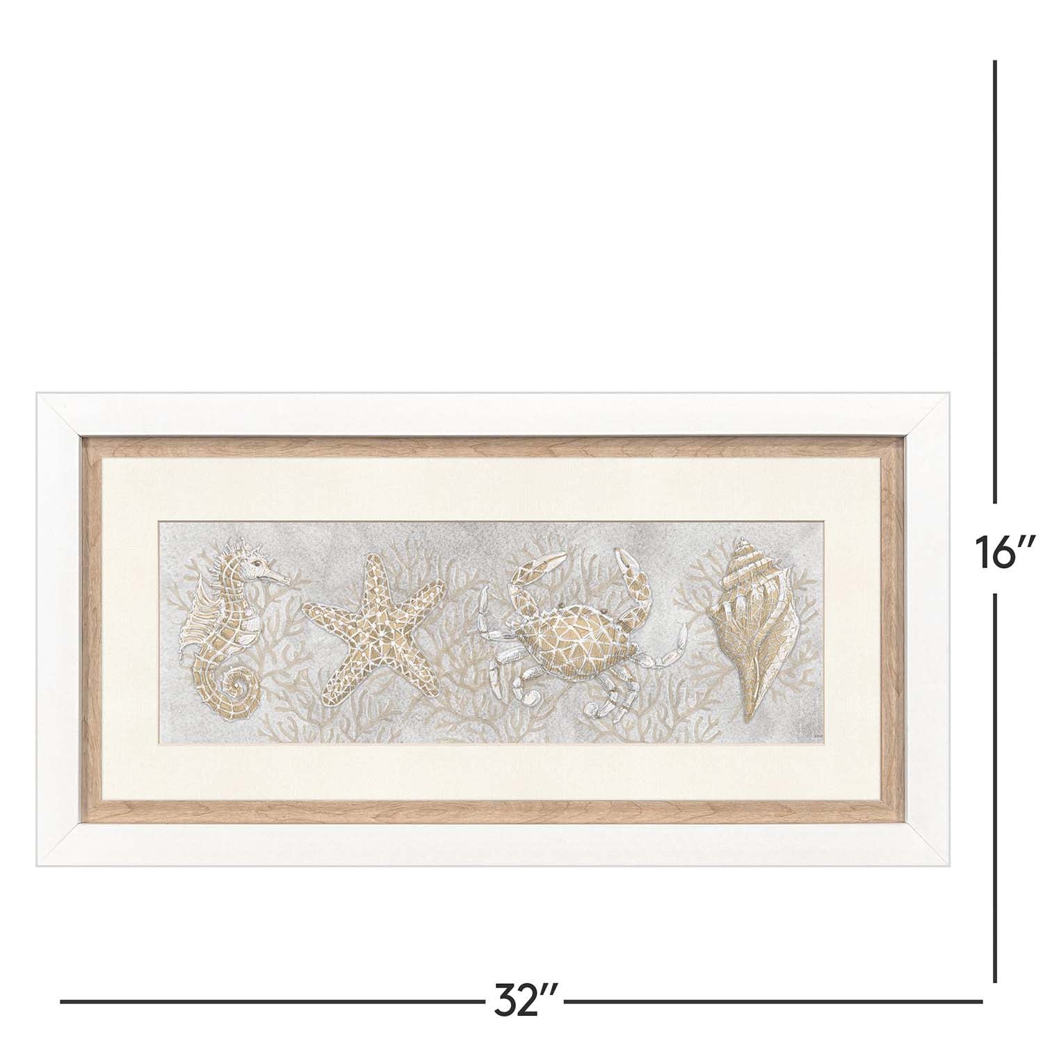 Leeanne Vaughn Drawing Sea Creatures Framed Art Set of 2