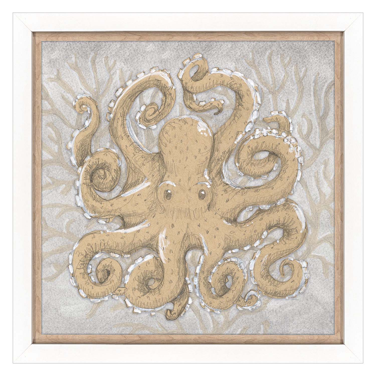 Leeanne Vaughn Octopus Drawing 1 Framed Art