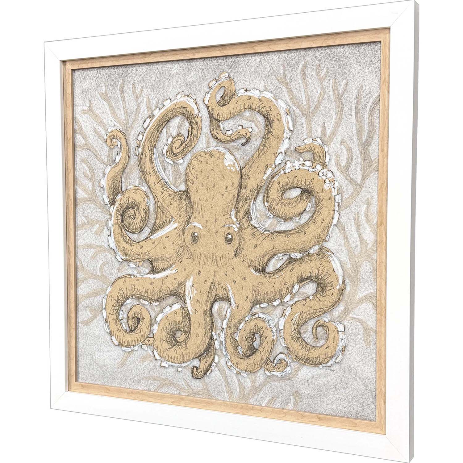 Leeanne Vaughn Octopus Drawing 1 Framed Art