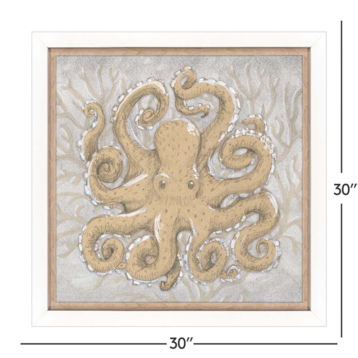 Leeanne Vaughn Octopus Drawing 1 Framed Art