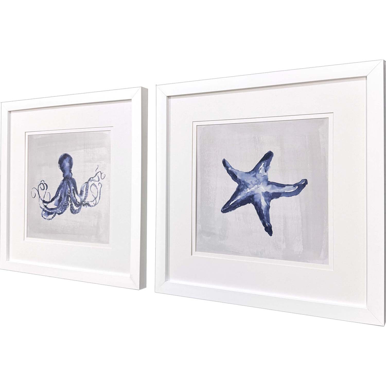 Malanta Knowles Indigo Sealife I Framed Art Set of 2