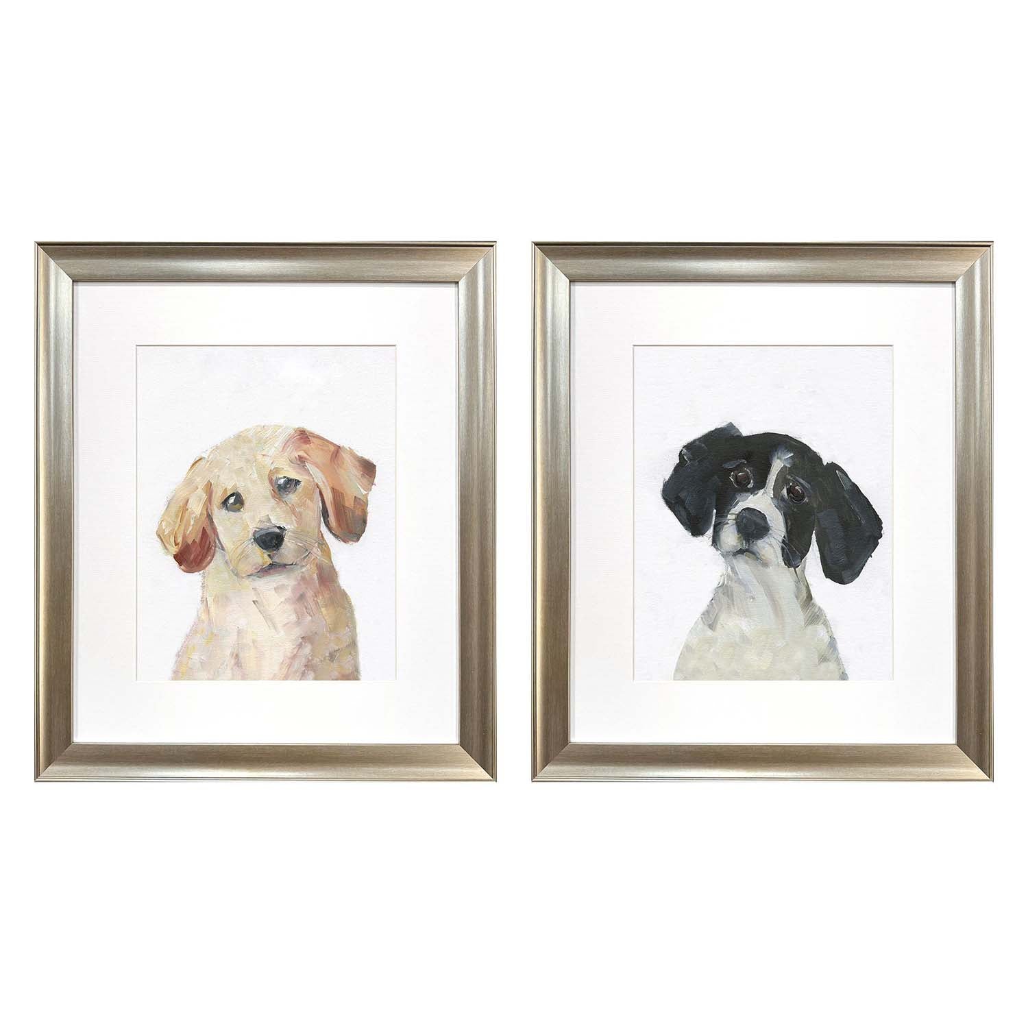 Leeanne Vaughn Puppy Eyes Framed Art Set of 2