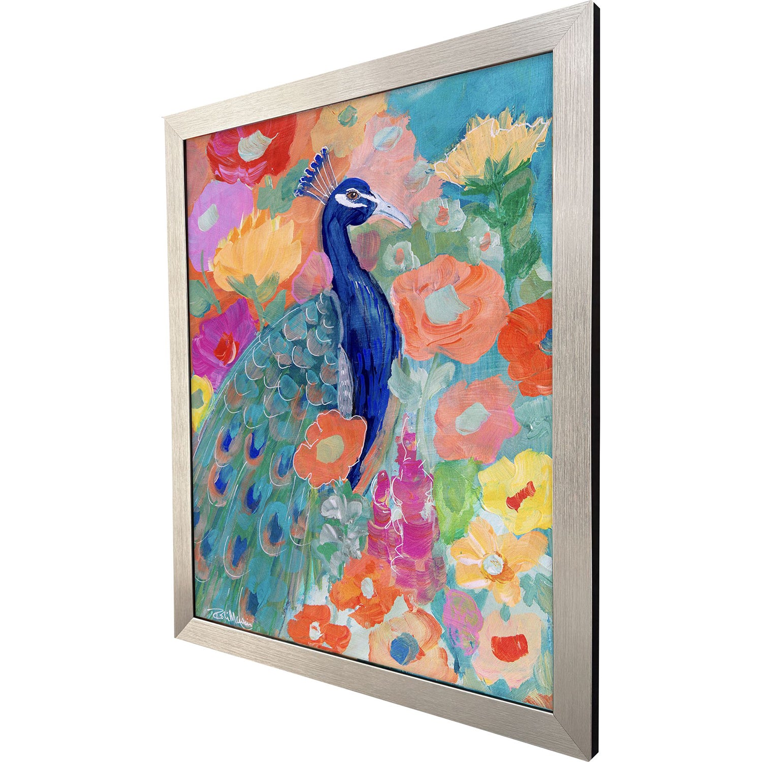 Malanta Knowles Floral Peacock I Framed Art