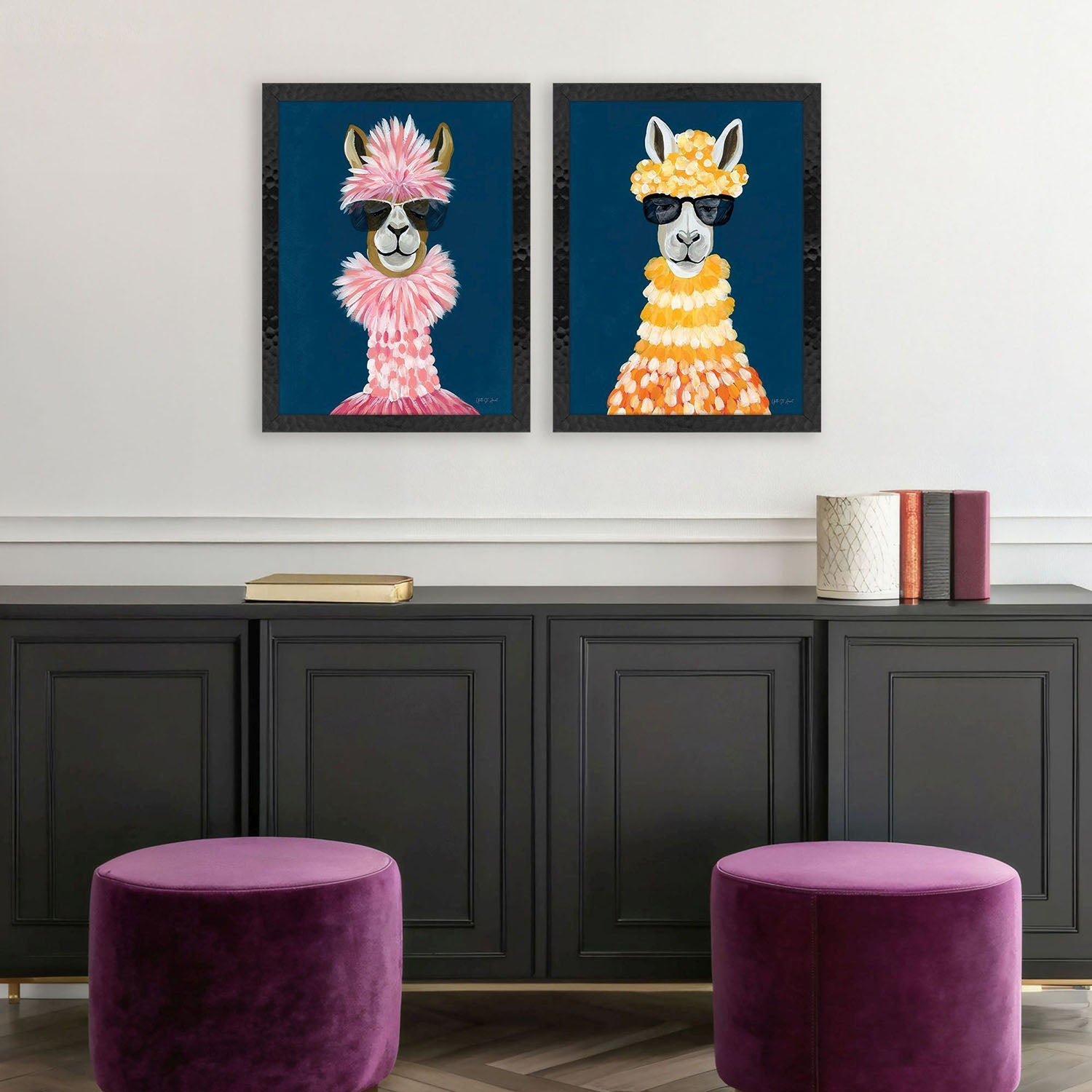 Jordan Glassco-Smith Miami Alpaca Framed Art Set of 2