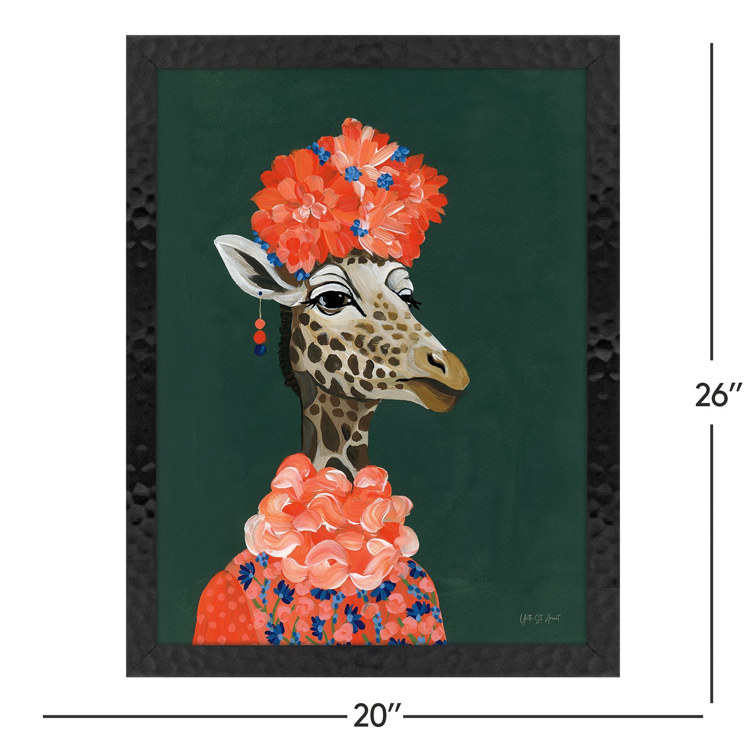 Jordan Glassco-Smith Miami Giraffe Framed Art Set of 2