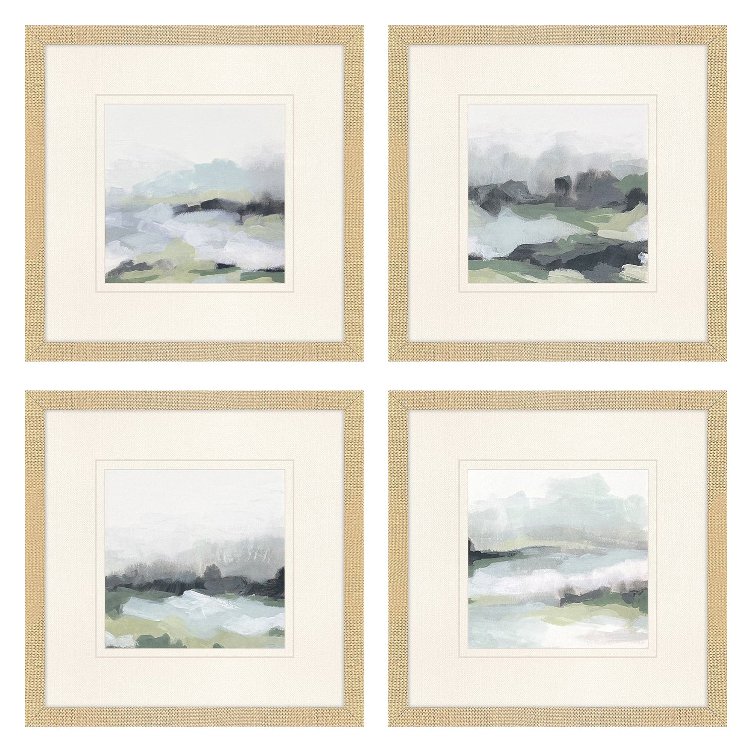 Sarah Lang Strata Field Framed Art Set of 4