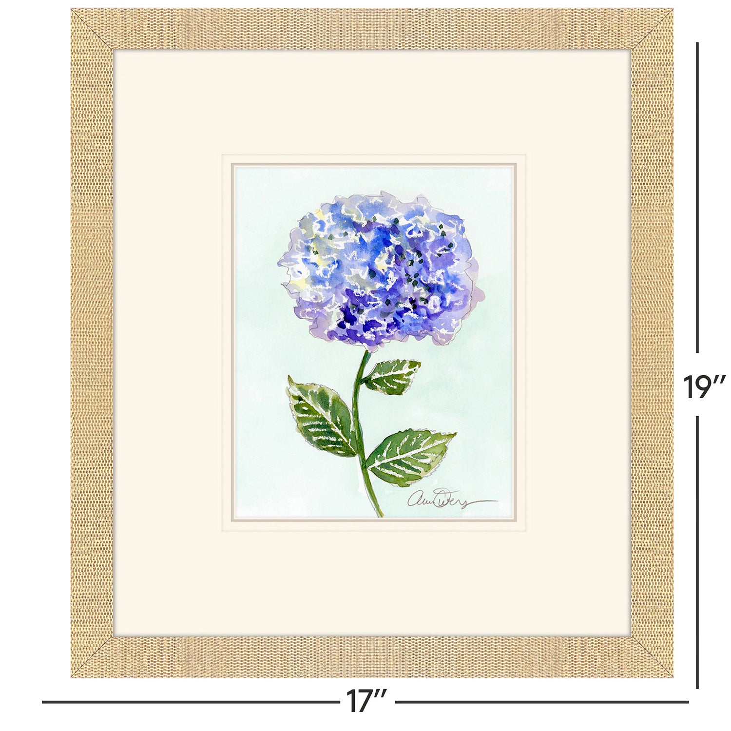 Malanta Knowles Hydrangea Stems Framed Art Set of 4