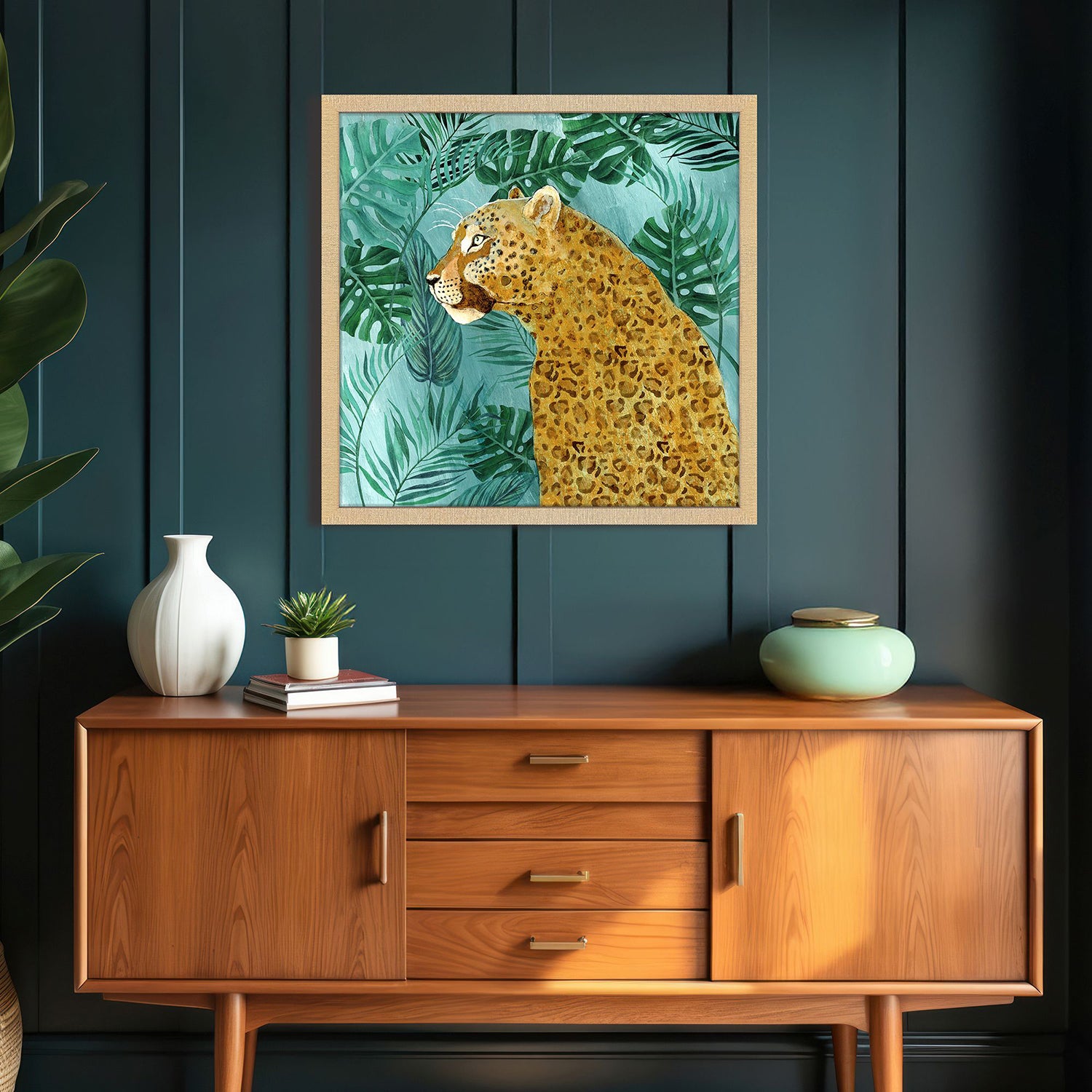 Leeanne Vaughn Jungle Cheetah Framed Art