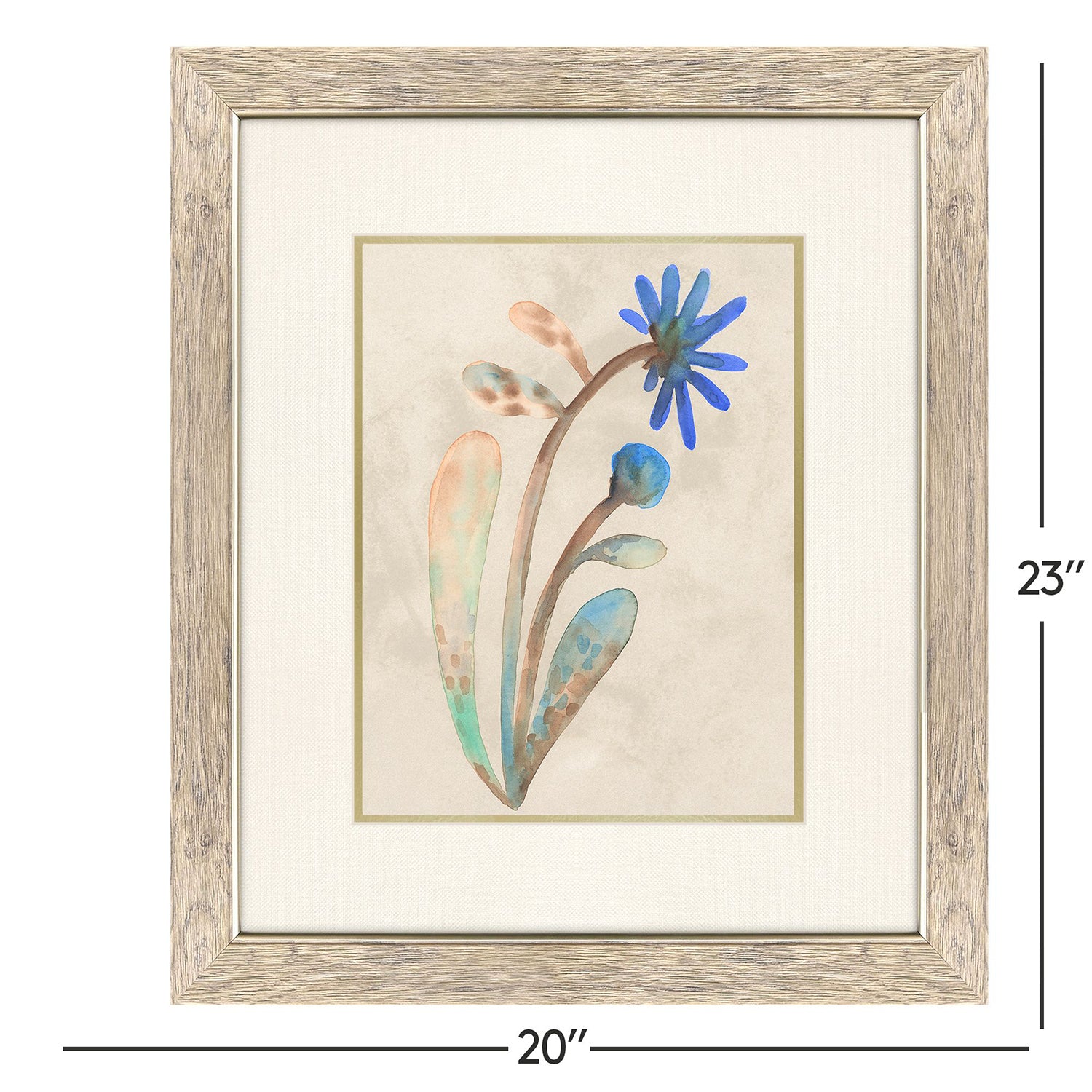 Jordan Glassco-Smith Blue Folk Garden Framed Art Set of 4