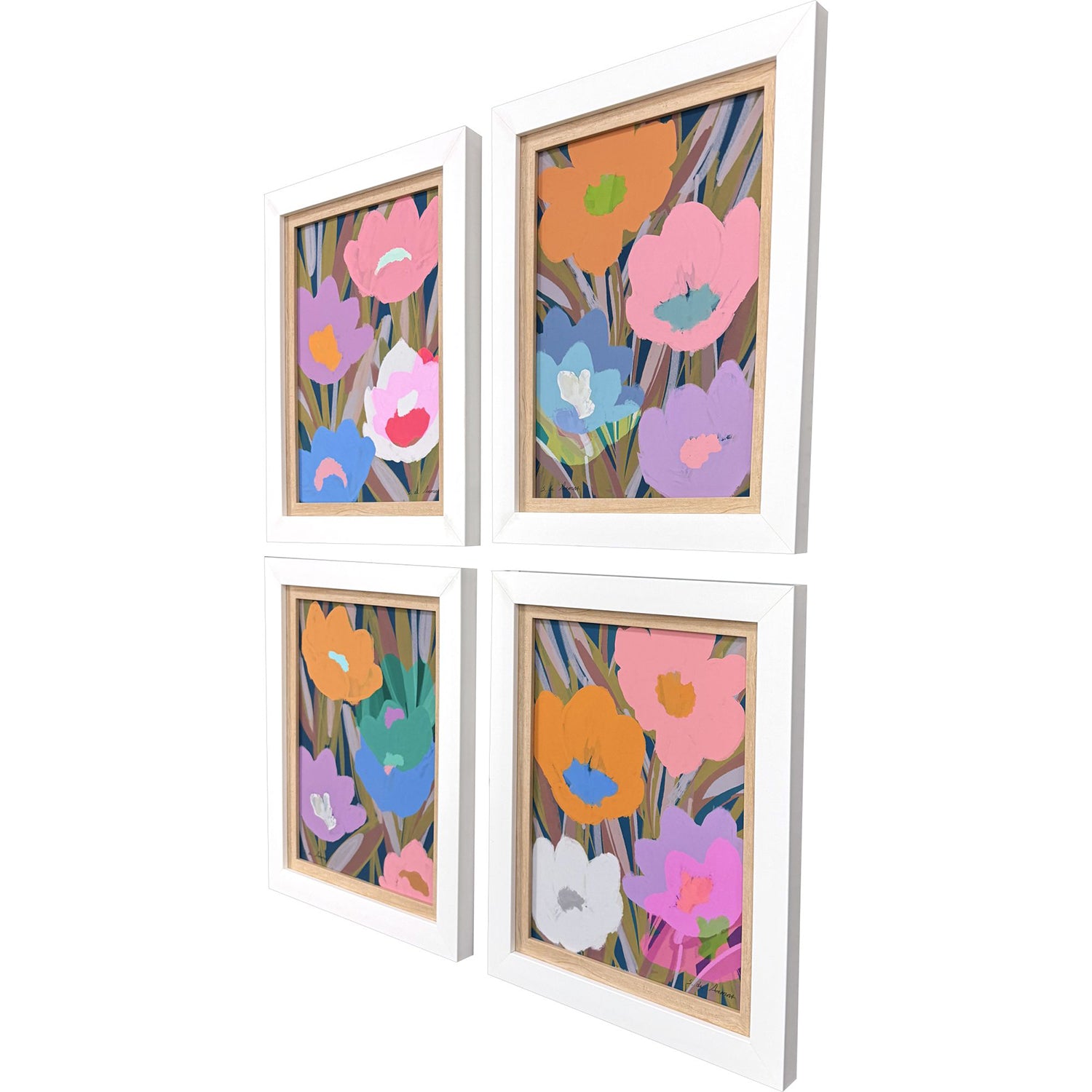 Leeanne Vaughn Bold Botanicals Framed Art Set of 4