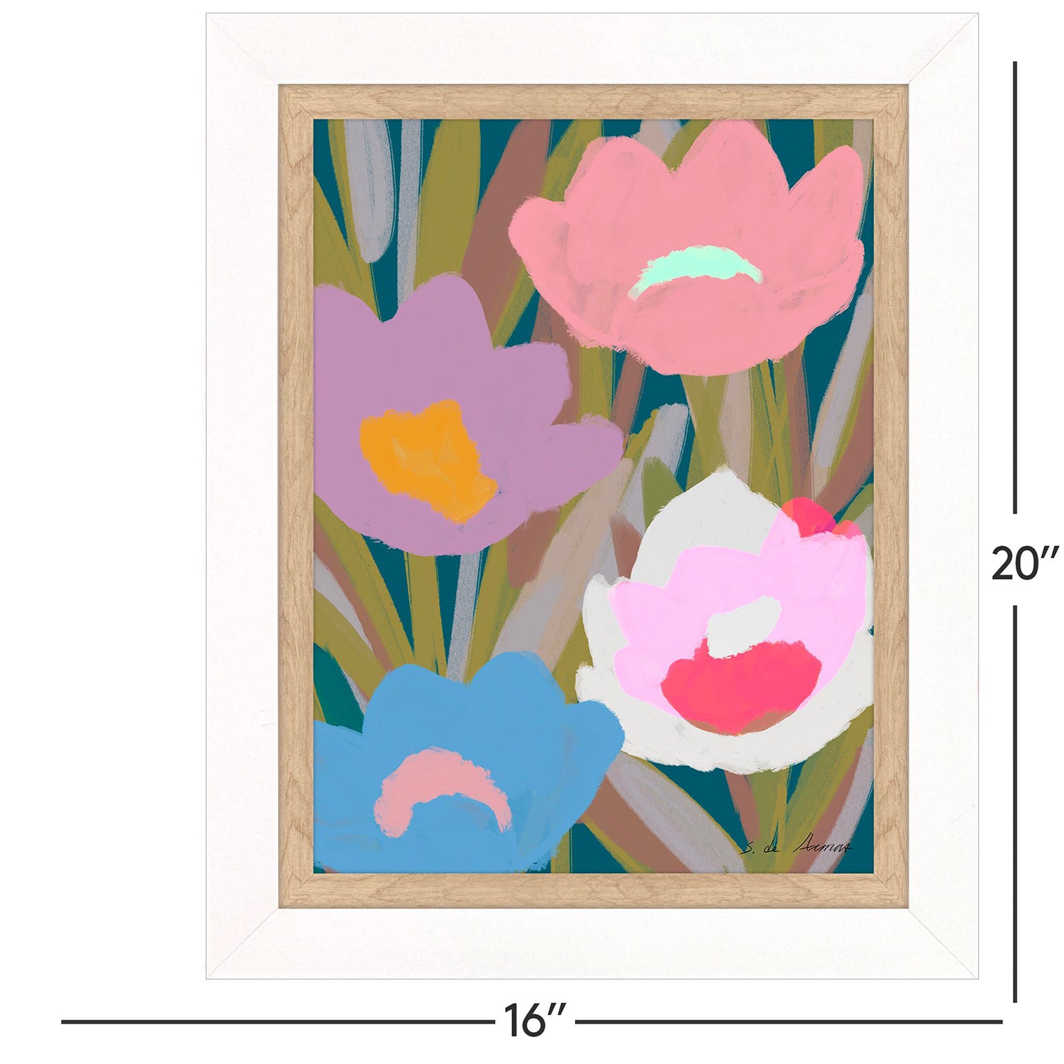 Leeanne Vaughn Bold Botanicals Framed Art Set of 4