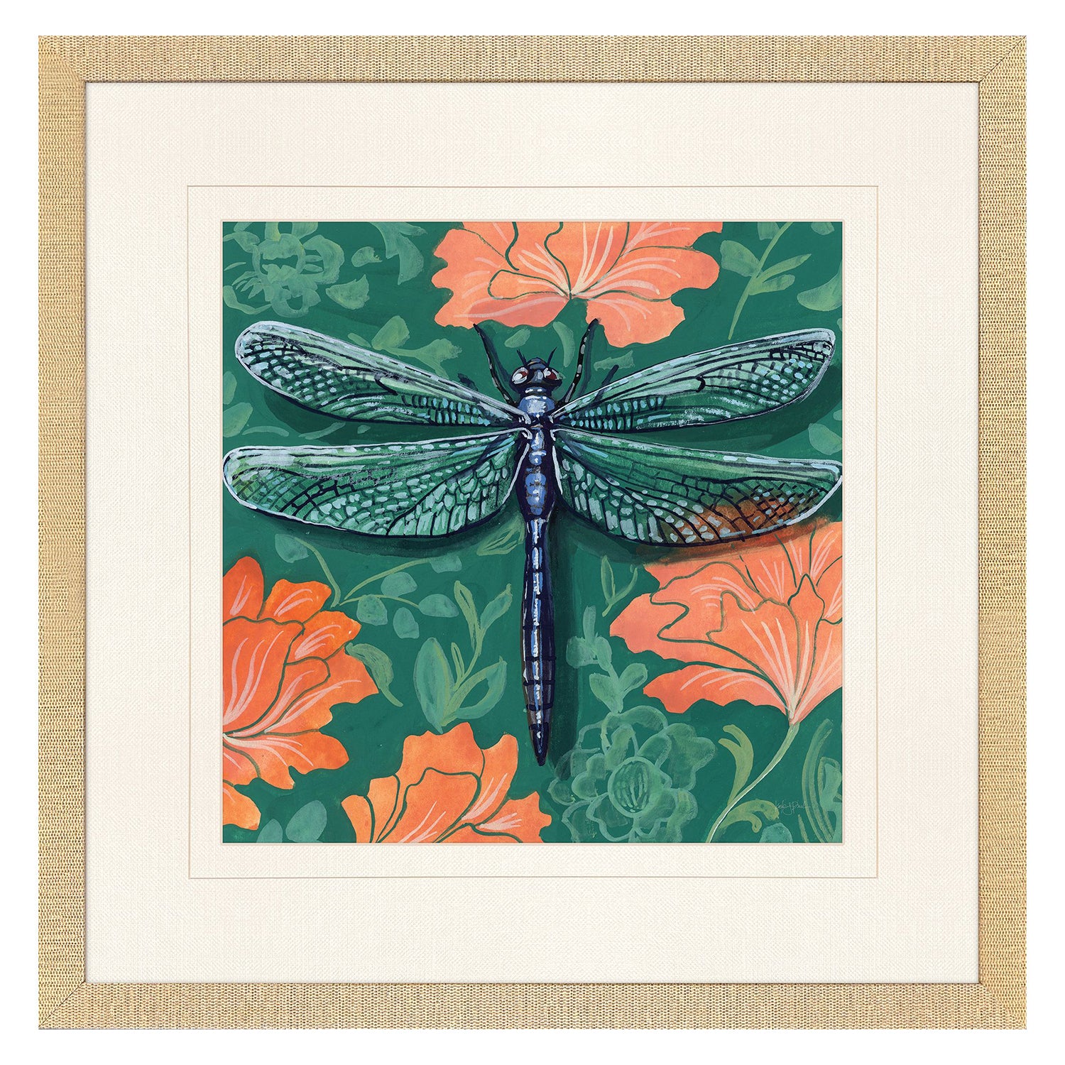 Jordan Glassco-Smith Dragonfly on Wall Framed Art