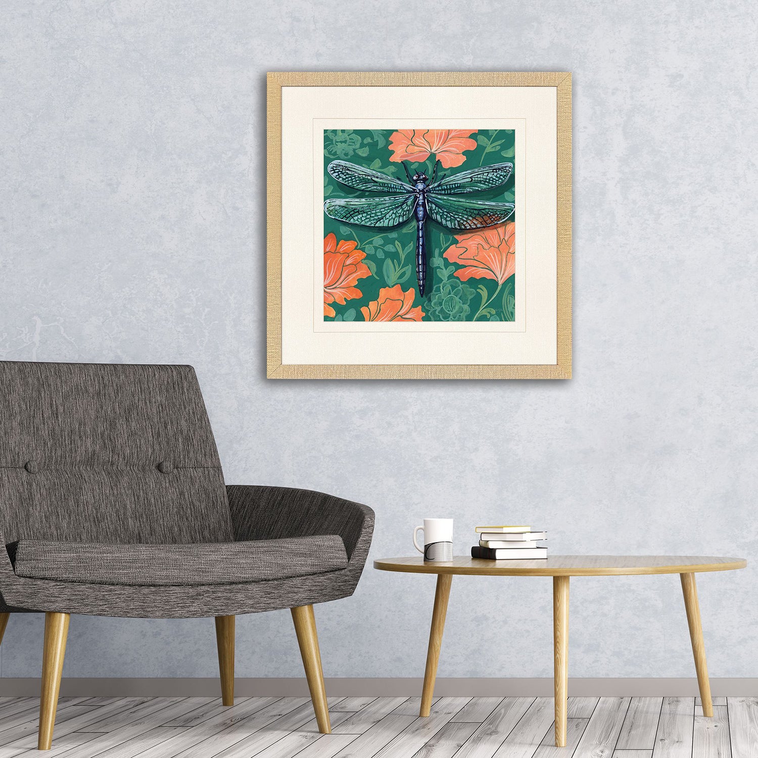 Jordan Glassco-Smith Dragonfly on Wall Framed Art