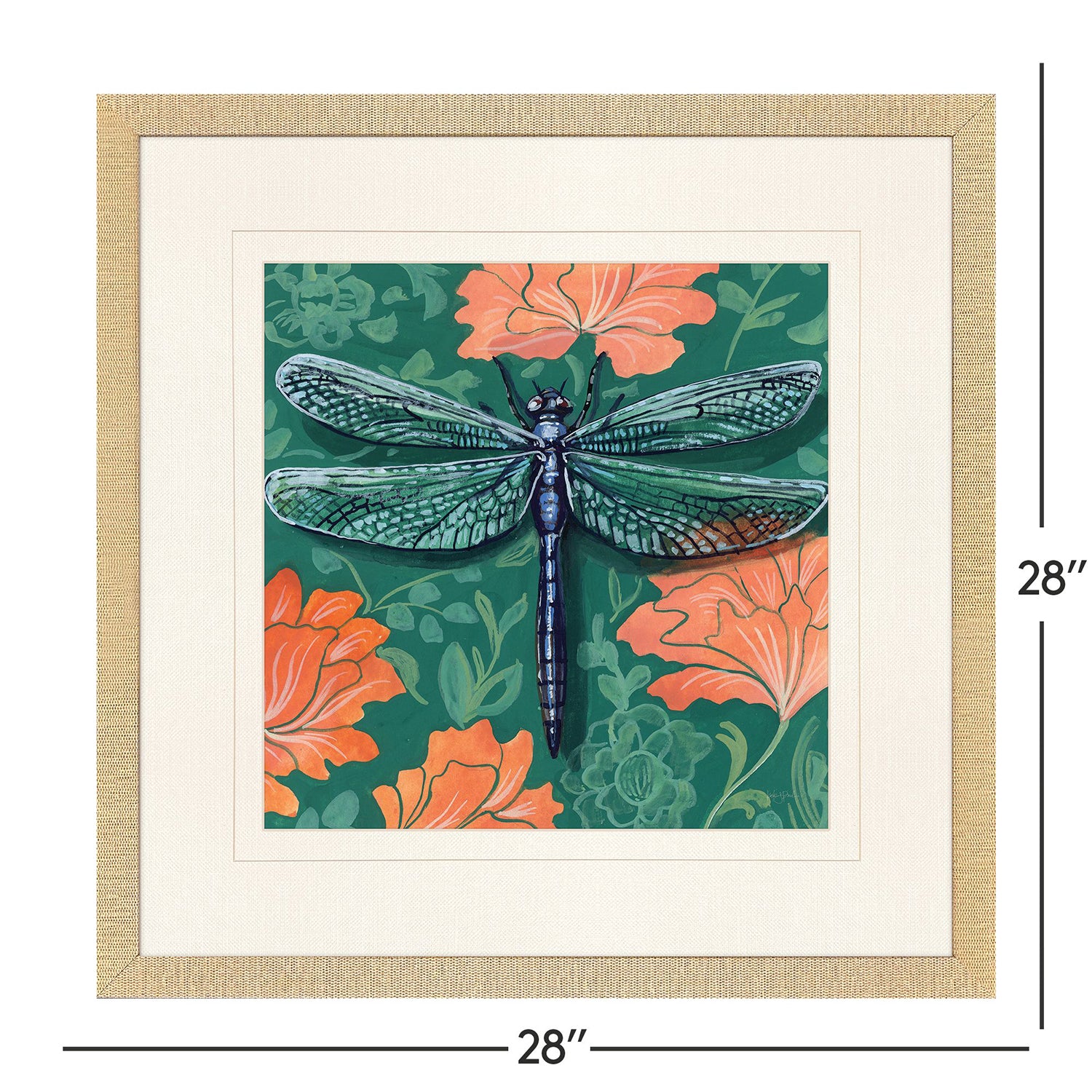 Jordan Glassco-Smith Dragonfly on Wall Framed Art
