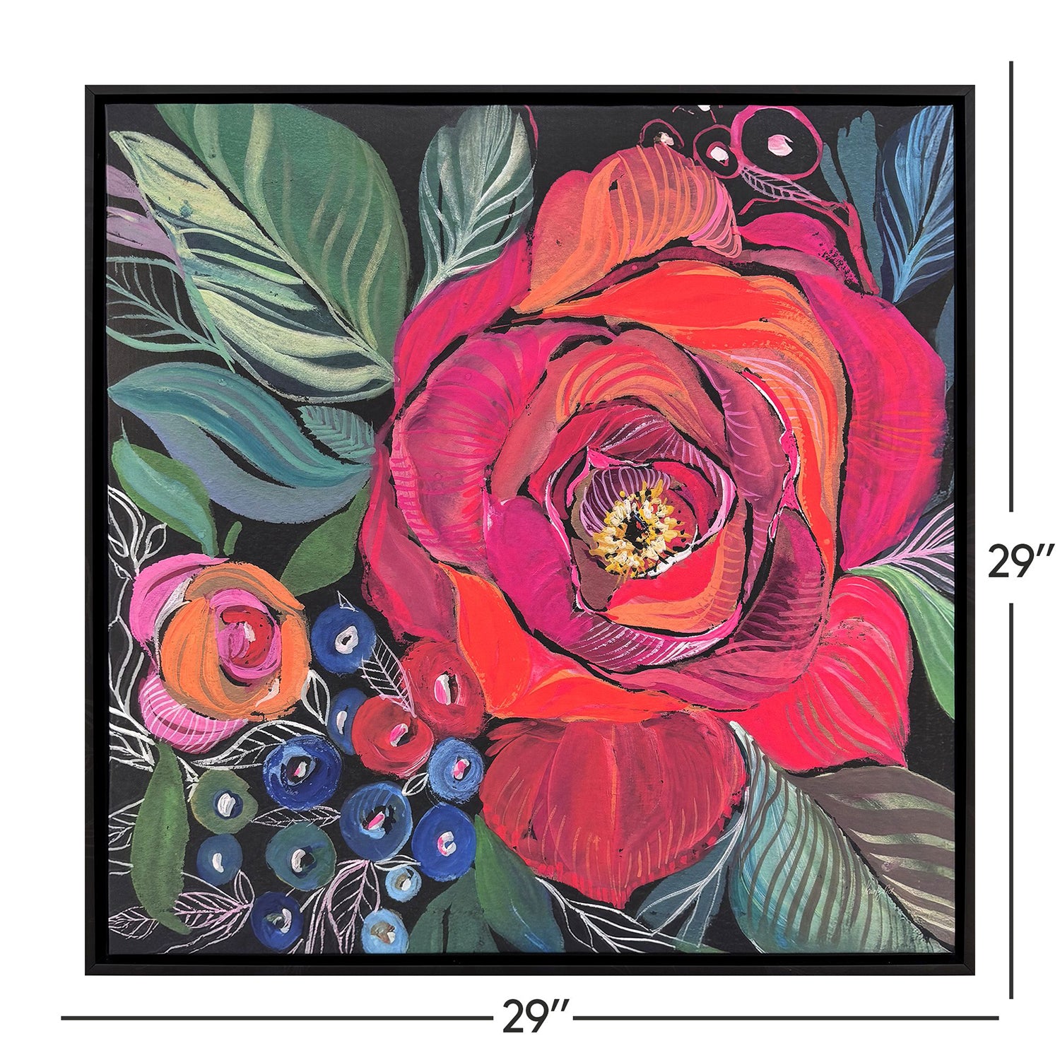 Leeanne Vaughn Blooming Boldly Canvas Art