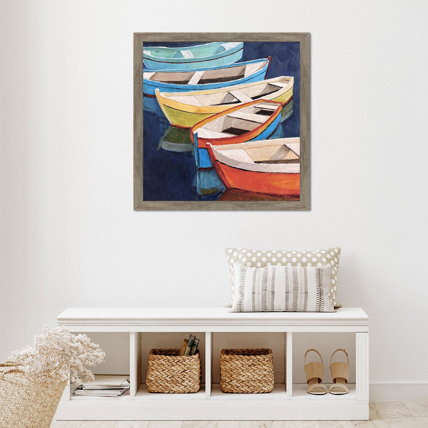 Jordan Glassco-Smith Serene Rowboats Framed Art