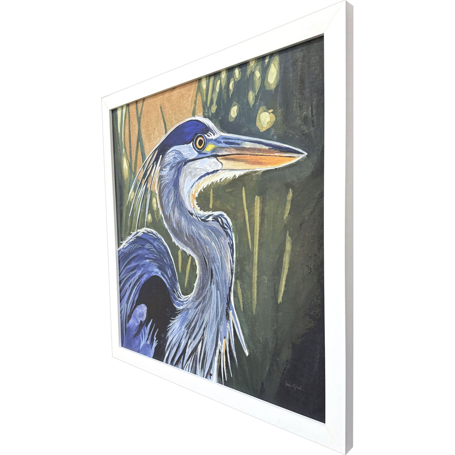 Leeanne Vaughn Blue Heron in Morning Framed Art
