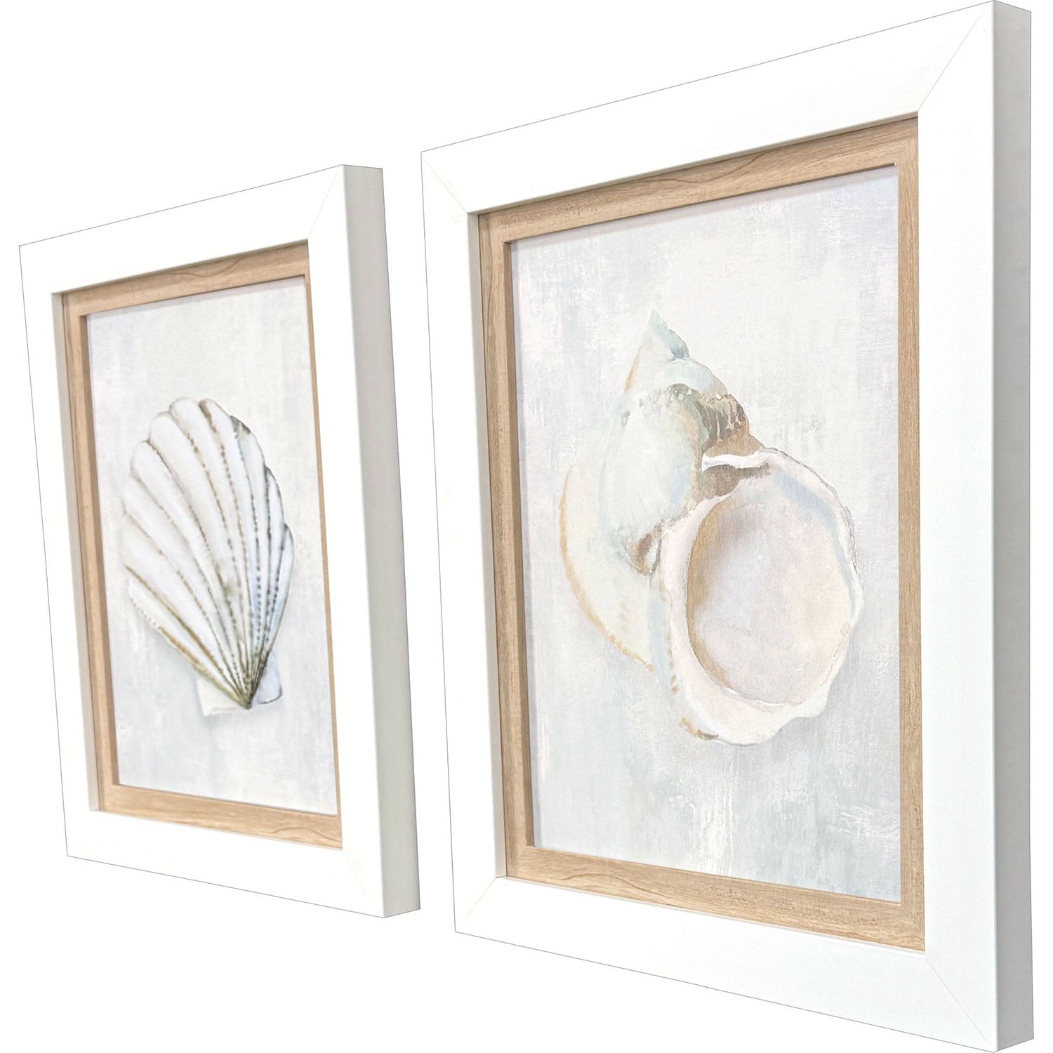 Leeanne Vaughn Serenity Shells I Framed Art Set of 2