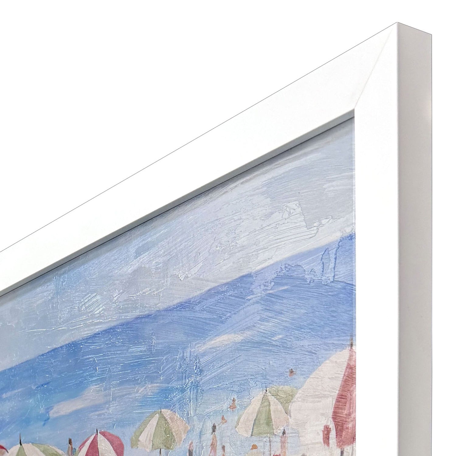 Malanta Knowles Colorful Umbrella Beach Framed Art