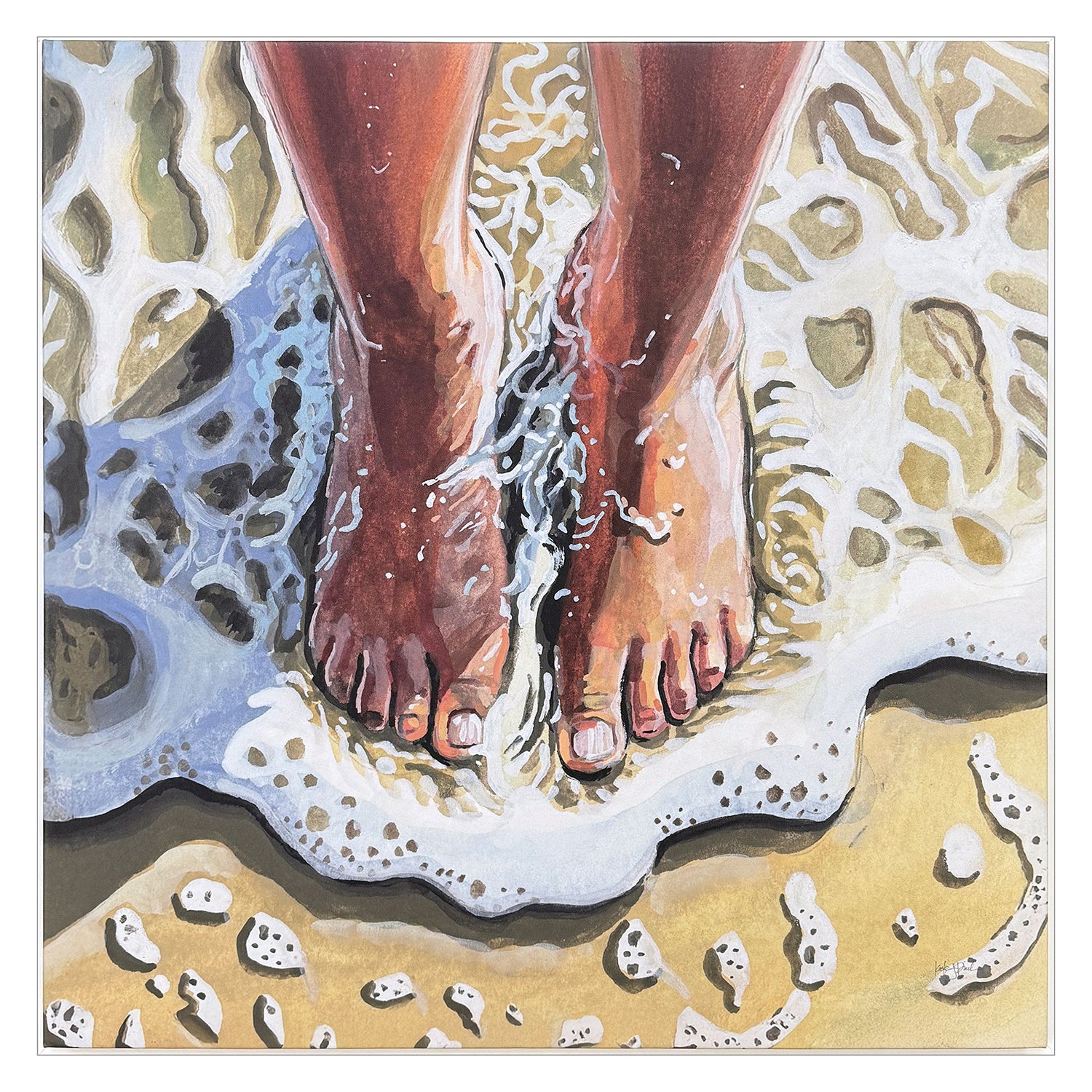 Jordan Glassco-Smith Standing in the Waves Canvas Art