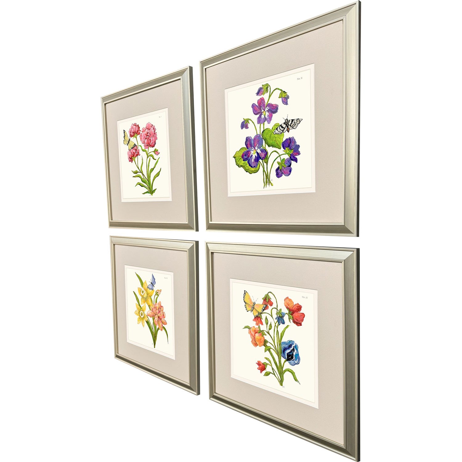 PopJoy Studio Fleur Melange I Framed Art Set of 4