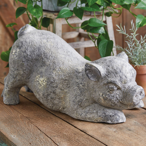 Playful Piglet Garden Sculpture