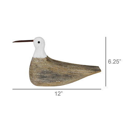 Sitting Sand Piper Sculpture