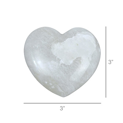 Alabaster Heart Sculpture