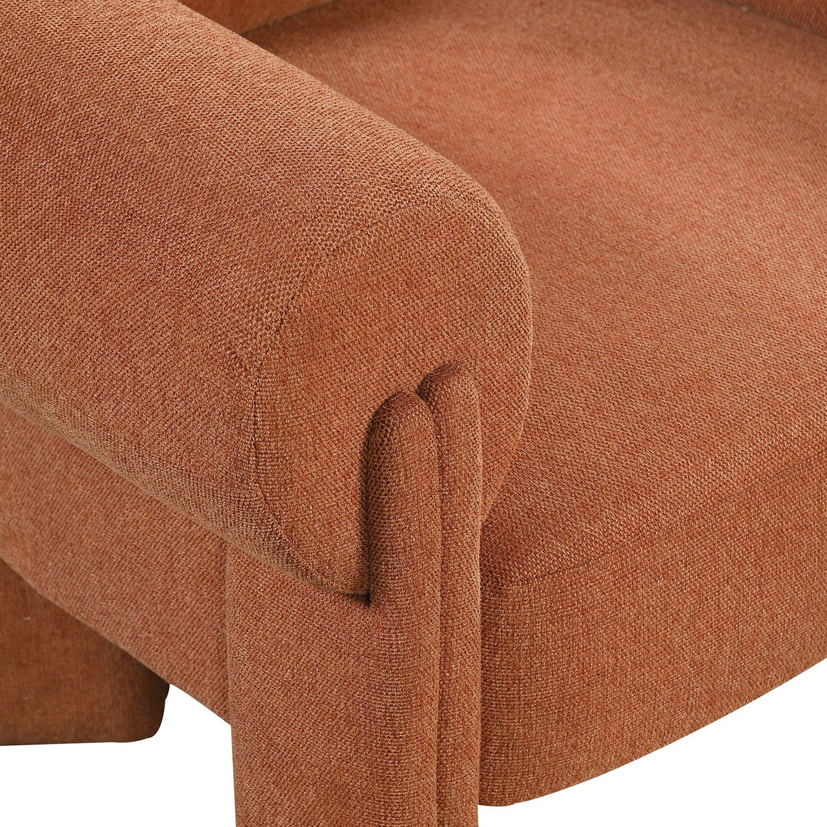 Stefano Cognac Fabric Upholstered Accent Chair