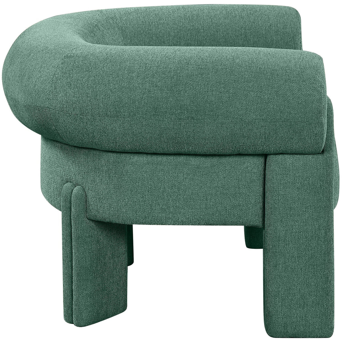 Stefano Green Fabric Upholstered Accent Chair