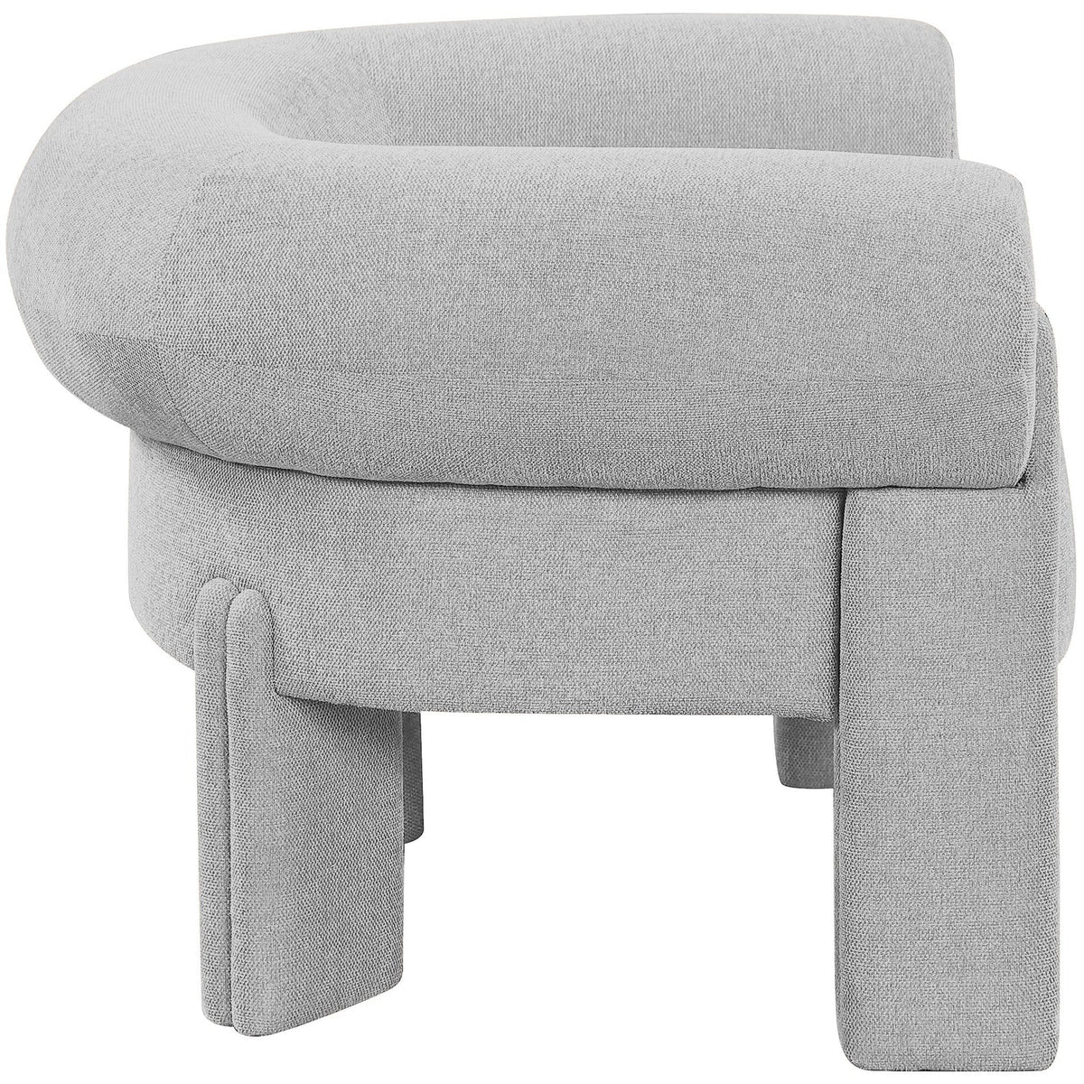 Stefano Grey Fabric Upholstered Accent Chair