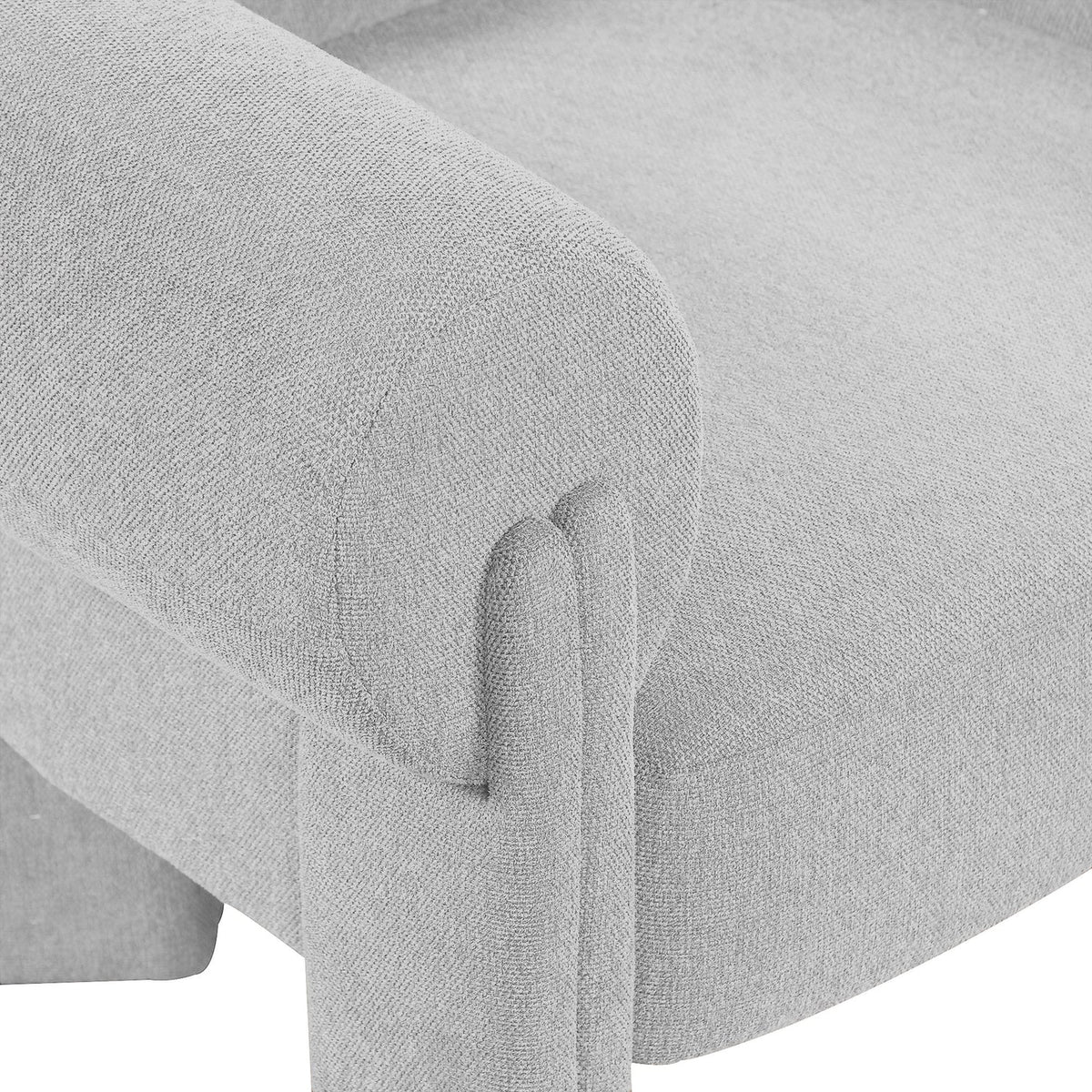 Stefano Grey Fabric Upholstered Accent Chair