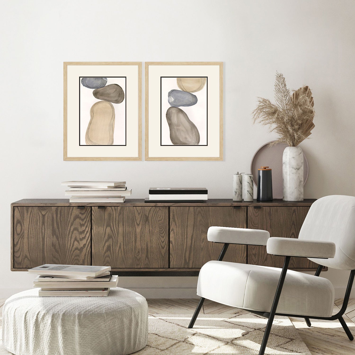 Marr River Rocks Framed Art Set of 2