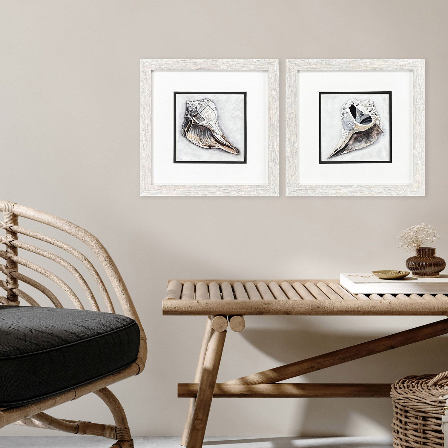 Christopher Ocean Treasure Framed Artwork Set of 2