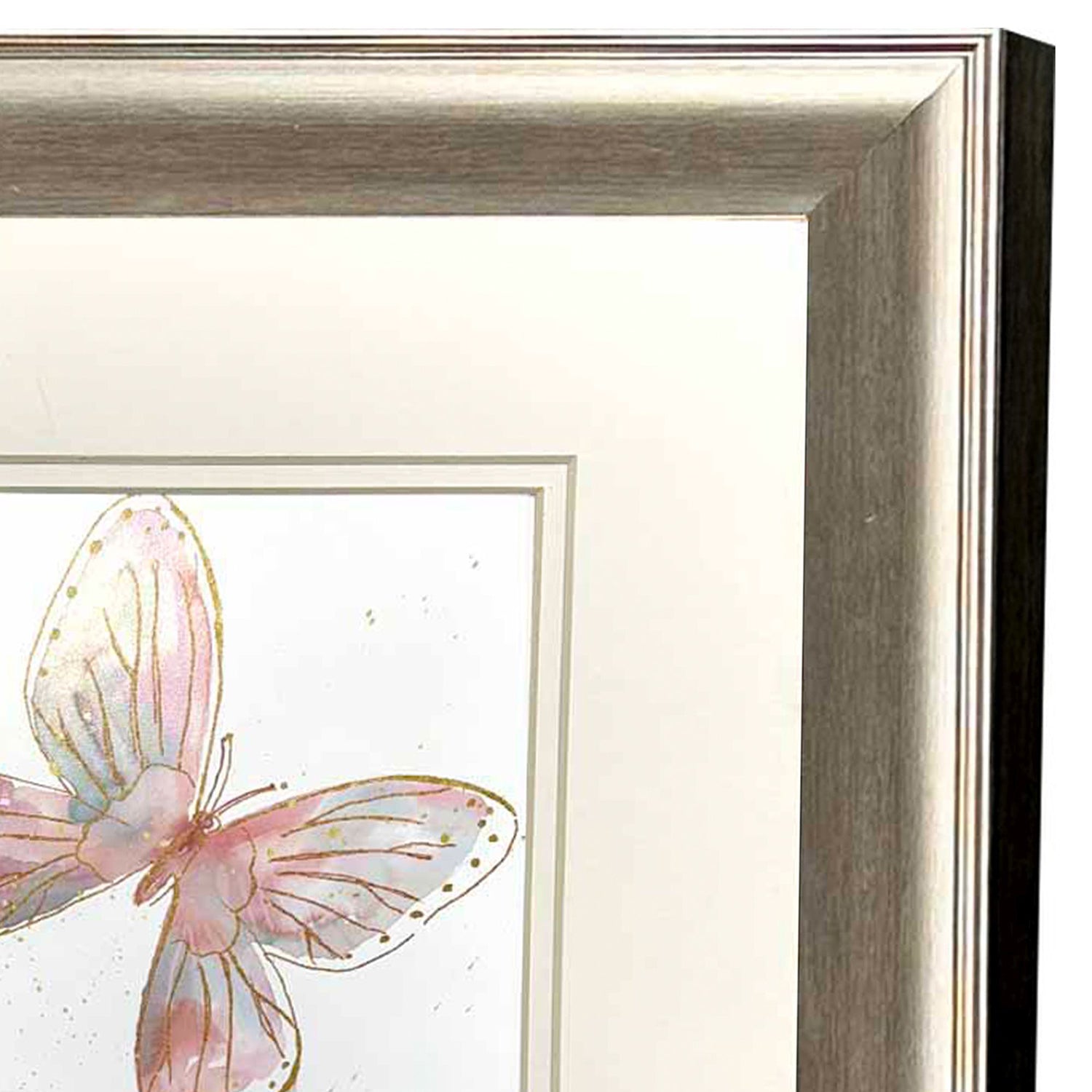 Nan Blush Butterfly Framed Art Set of 2