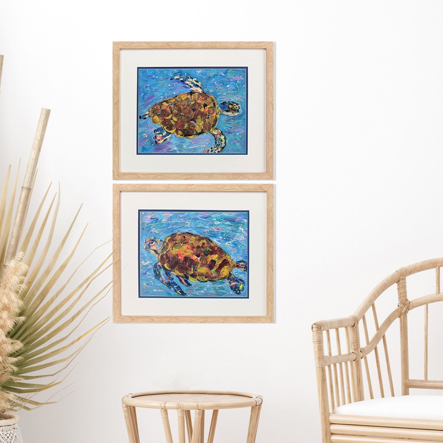Derice Morning Swim Framed Artwork Set of 2