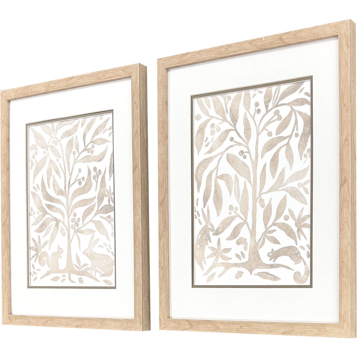 Vess Woodland Animals Framed Artwork Set of 2