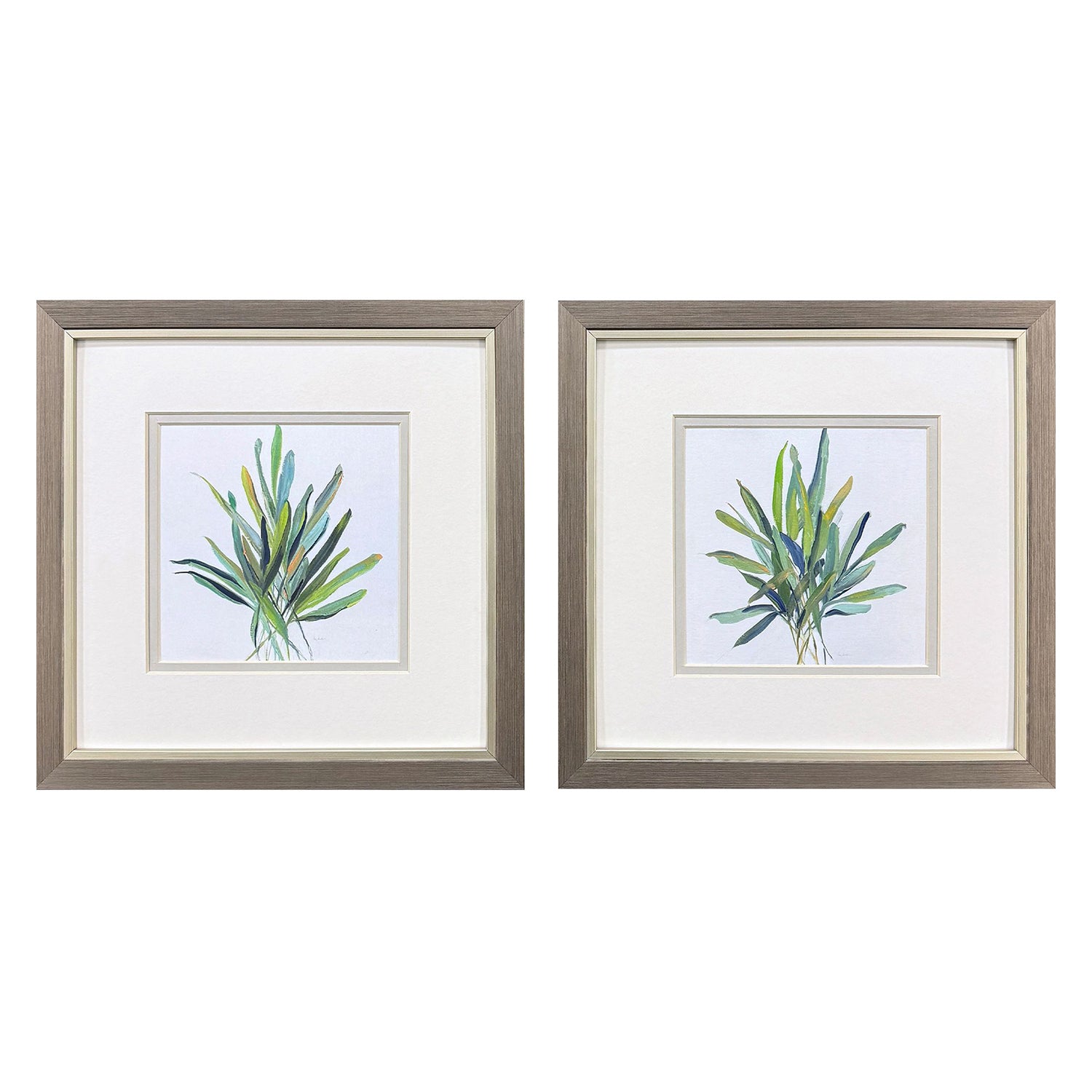Swatland Tropical Leaves Framed Artwork Set of 2