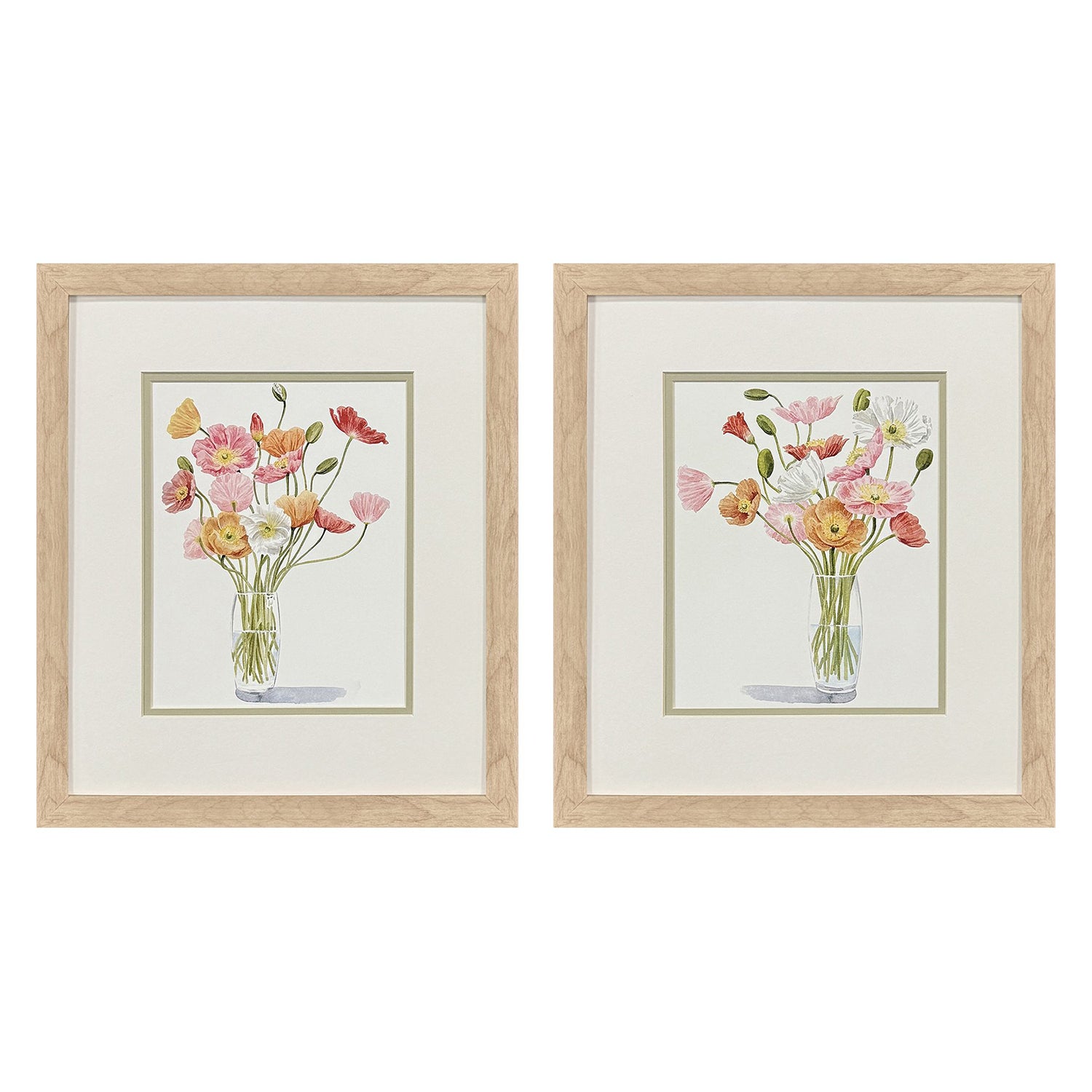 Popp Wiry Poppies Framed Artwork Set of 2
