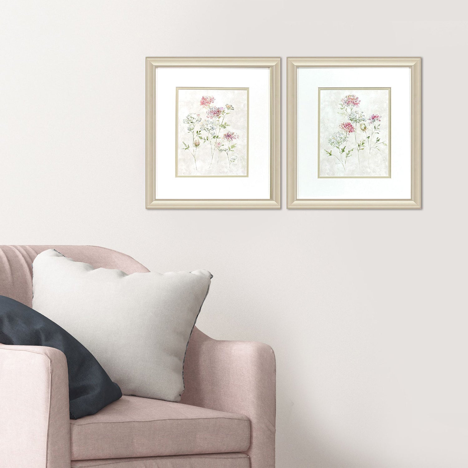 Swatland Soft Lace Framed Artwork Set of 2
