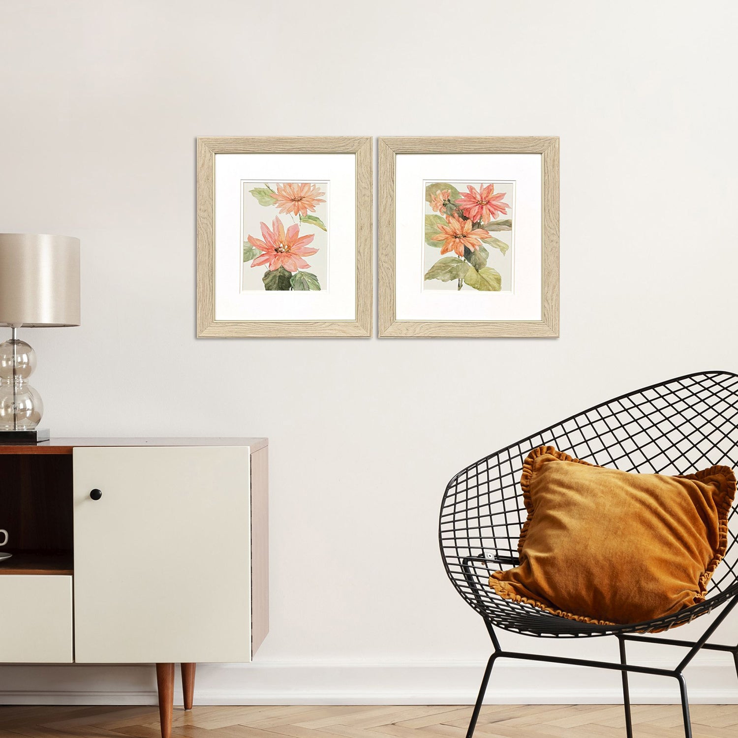 Loreth Just Peachy Framed Artwork Set of 2