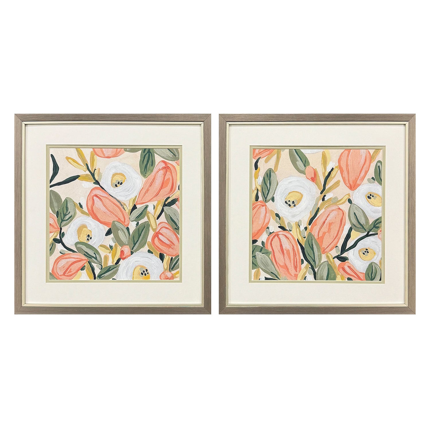 Vess Gleeful Garden Framed Artwork Set of 2